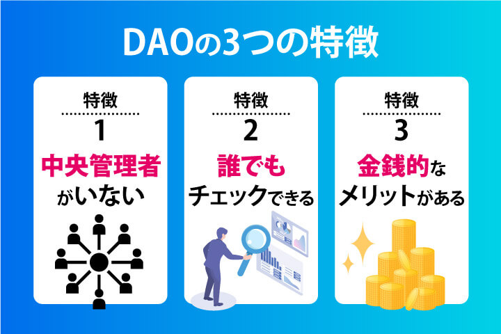 DAOの3つの特徴